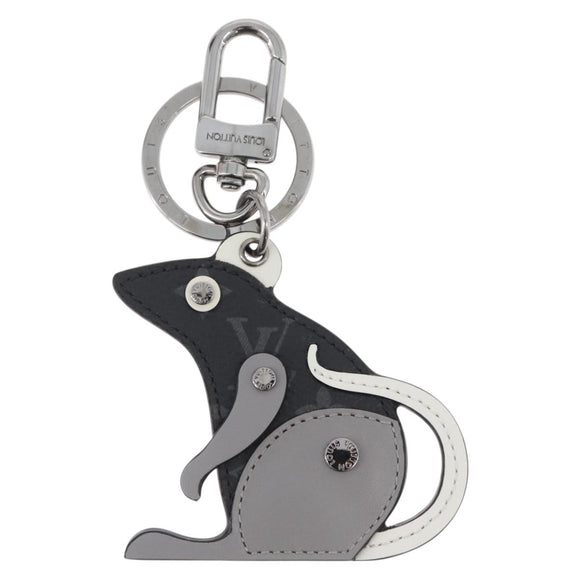LOUIS VUITTON Monogram Eclipse Porte Cles LV Rat Charm M68835 LV Auth 170848M