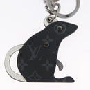 LOUIS VUITTON Monogram Eclipse Porte Cles LV Rat Charm M68835 LV Auth 170848M-7