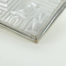FENDI Chain Wallet Shoulder Bag Leather Silver Auth 170855V-18