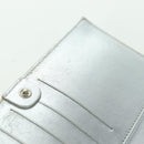 FENDI Chain Wallet Shoulder Bag Leather Silver Auth 170855V-27