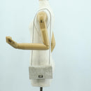 FENDI Chain Wallet Shoulder Bag Leather Silver Auth 170855V-29