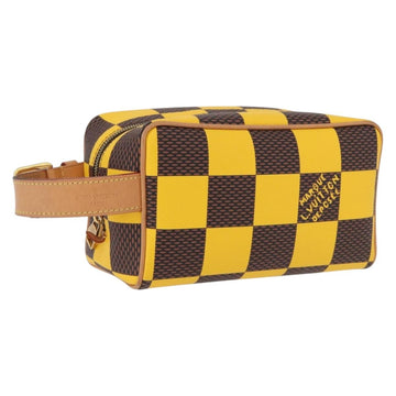 LOUIS VUITTON Damier Locker Top Kit Cosmetic Pouch Yellow N40567 LV Auth 170856M