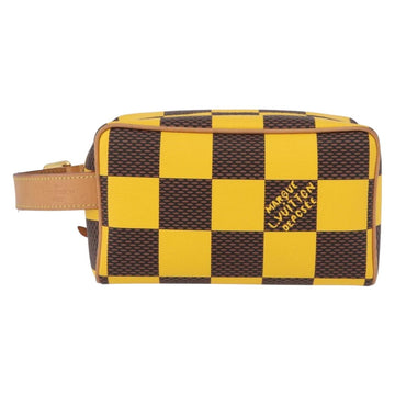 LOUIS VUITTON Damier Locker Top Kit Cosmetic Pouch Yellow N40567 LV Auth 170856M - 0