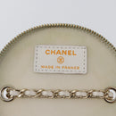 CHANEL Matelasse Chain Shoulder Bag Lamb Skin White Gold CC Auth 170857M-21