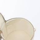 CHANEL Matelasse Chain Shoulder Bag Lamb Skin White Gold CC Auth 170857M-22