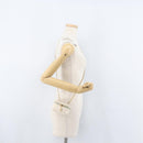 CHANEL Matelasse Vanity Chain Bag Caviar Skin White Gold CC Auth 170858A-23