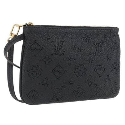 LOUIS VUITTON Mahina Selene PM Pouch Pouch Leather Black M94314 LV Auth 170872M