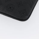 LOUIS VUITTON Mahina Selene PM Pouch Pouch Leather Black M94314 LV Auth 170872M-16