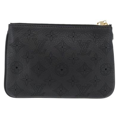 LOUIS VUITTON Mahina Selene PM Pouch Pouch Leather Black M94314 LV Auth 170872M - 0