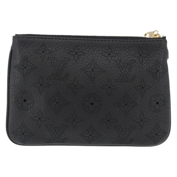 LOUIS VUITTON Mahina Selene PM Pouch Pouch Leather Black M94314 LV Auth 170872M