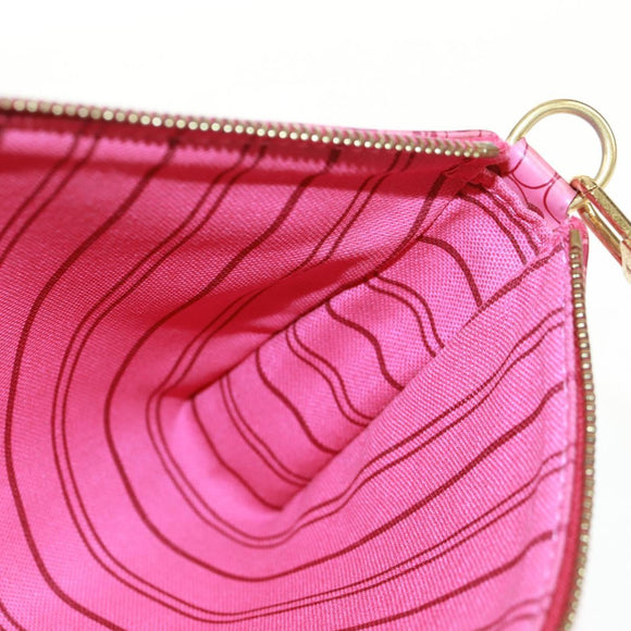 LOUIS VUITTON Cosmic Blossom Pochette Accessoires Pouch Pink M93166 Auth 170877V