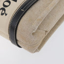 Chloe Woody Small Hand Bag Canvas Beige Auth 170882-14