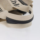 Chloe Woody Small Hand Bag Canvas Beige Auth 170882-7