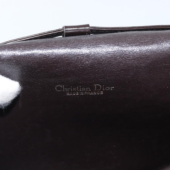 Christian Dior Trotter Canvas Schoudertas Beige Goud Auth 170884