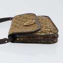 Christian Dior Trotter Canvas Schoudertas Beige Goud Auth 170884-4