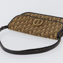 Christian Dior Trotter Canvas Schoudertas Beige Goud Auth 170884-6