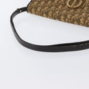 Christian Dior Trotter Canvas Schoudertas Beige Goud Auth 170884-7
