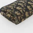 Christian Dior Trotter Canvas Pouch Navy Gold Auth 170885-16