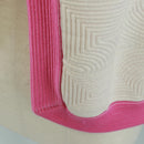 CHANEL Cape Poncho cotton White Pink CC Auth 170887V-6
