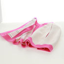 CHANEL Cape Poncho cotton White Pink CC Auth 170887V-7