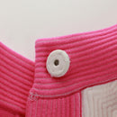 CHANEL Cape Poncho cotton White Pink CC Auth 170887V-8