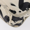 CHANEL Tote Bag Canvas White Silver CC Auth 170892-11