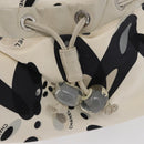 CHANEL Tote Bag Canvas White Silver CC Auth 170892-14