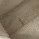 CHANEL Tote Bag Canvas White Silver CC Auth 170892-17