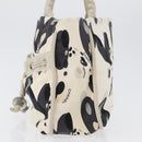 CHANEL Tote Bag Canvas White Silver CC Auth 170892-4