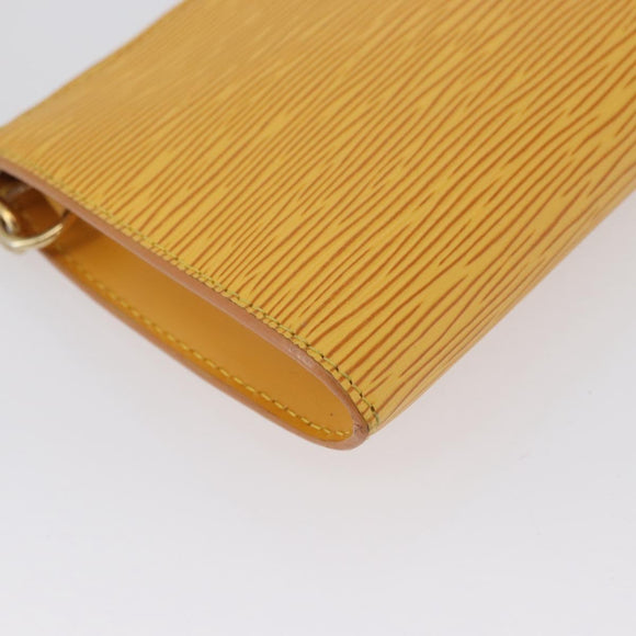 LOUIS VUITTON Epi Pochette Accessoires Etui Geel M52949 LV Auth 170894