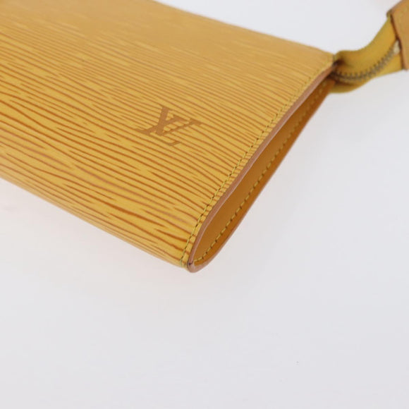 LOUIS VUITTON Epi Pochette Accessoires Etui Geel M52949 LV Auth 170894