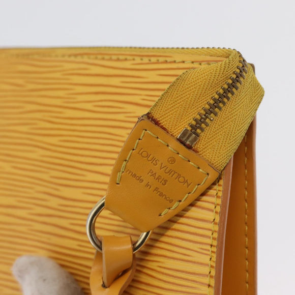 LOUIS VUITTON Epi Pochette Accessoires Etui Geel M52949 LV Auth 170894
