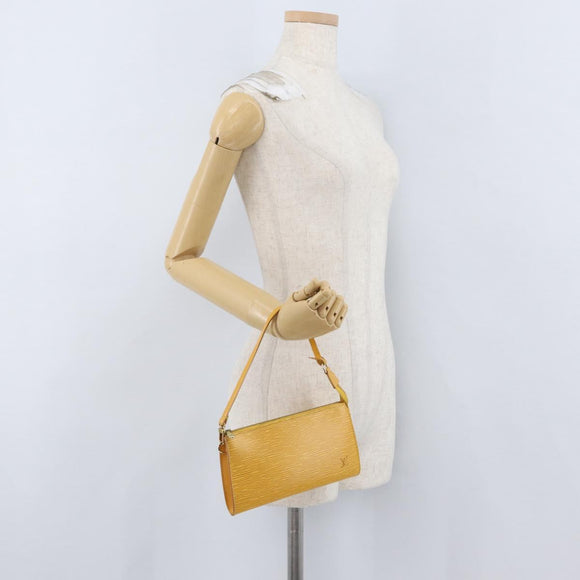 LOUIS VUITTON Epi Pochette Accessoires Etui Geel M52949 LV Auth 170894