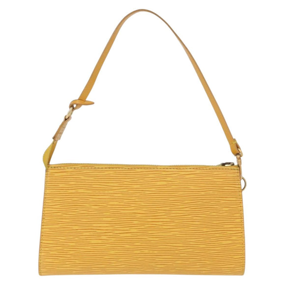 LOUIS VUITTON Epi Pochette Accessoires Etui Geel M52949 LV Auth 170894