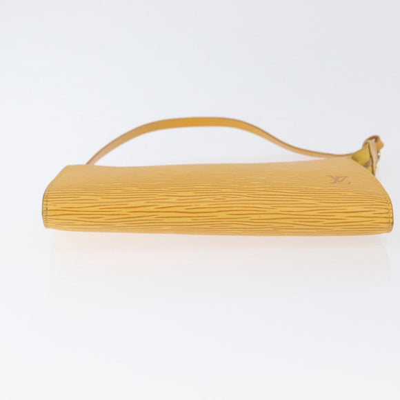 LOUIS VUITTON Epi Pochette Accessoires Etui Geel M52949 LV Auth 170894