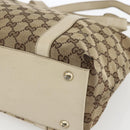 GUCCI GG Canvas Abbey Tote Bag Beige Gold 141470 Auth 170896-10