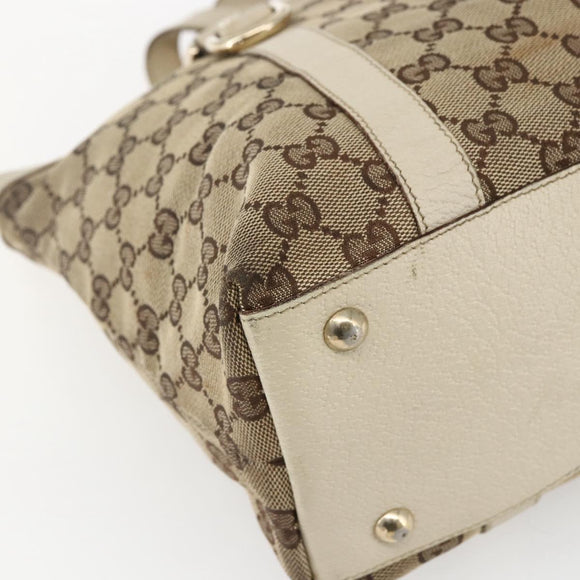 GUCCI GG Canvas Abbey Tote Bag Beige Gold 141470 Auth 170896