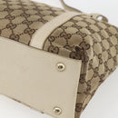 GUCCI GG Canvas Abbey Tote Bag Beige Gold 141470 Auth 170896-12