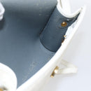 Christian Dior Honeycomb Canvas Shoulder Bag PVC White Gold Auth 170899-18