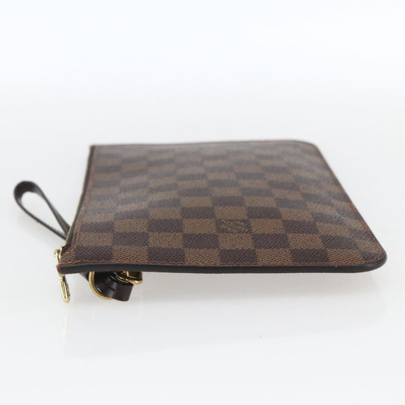 LOUIS VUITTON Damier Ebene Neverfull MM Pouch Accessory Pouch LV Auth 170900