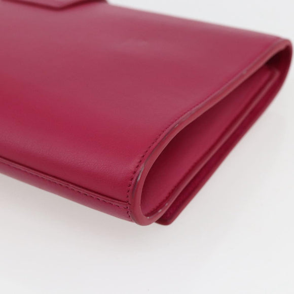 SAINT LAURENT Y Line Clutch Bag Leather Pink Gold 311213 Auth 170902