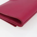 SAINT LAURENT Y Line Clutch Bag Leather Pink Gold 311213 Auth 170902-11