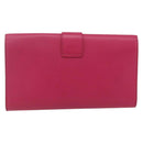 SAINT LAURENT Y Line Clutch Bag Leather Pink Gold 311213 Auth 170902-3