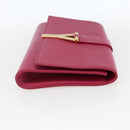 SAINT LAURENT Y Line Clutch Bag Leather Pink Gold 311213 Auth 170902-5