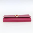 SAINT LAURENT Y Line Clutch Bag Leather Pink Gold 311213 Auth 170902-7