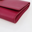SAINT LAURENT Y Line Clutch Bag Leather Pink Gold 311213 Auth 170902-8