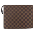 LOUIS VUITTON Damier Ebene Poche Toilette 26 Pouch N47543 LV Auth 170903-2