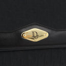 Christian Dior Trotter Canvas Chain Shoulder Bag Black Gold Auth 170904-17