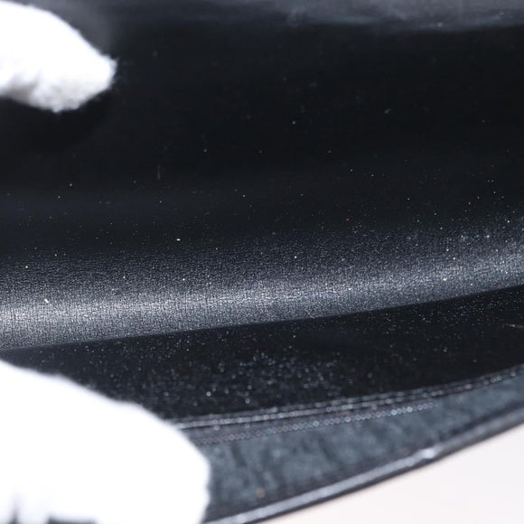 Christian Dior Trotter Canvas Chain Shoulder Bag Black Gold Auth 170904