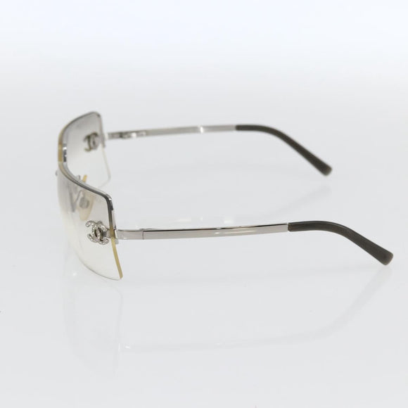 CHANEL Sunglasses metal Clear CC Auth 170905